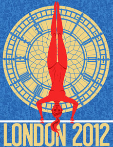 Image of London 2012 Olympics Poster: Gymnastics