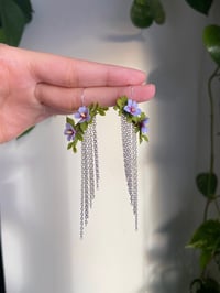 Image 1 of SYRIAC HIBISCUS dangles in purple💜