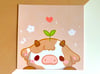 Peeking brown cow print