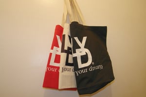 Image of Red/ White LYD Live Your Dreams Canvas Tote