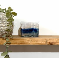 Image 5 of Tiny Silver Sky Telegraph Pole Landscape on wooden block