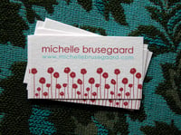 Image 1 of  Red Poppies Calling Cards-large