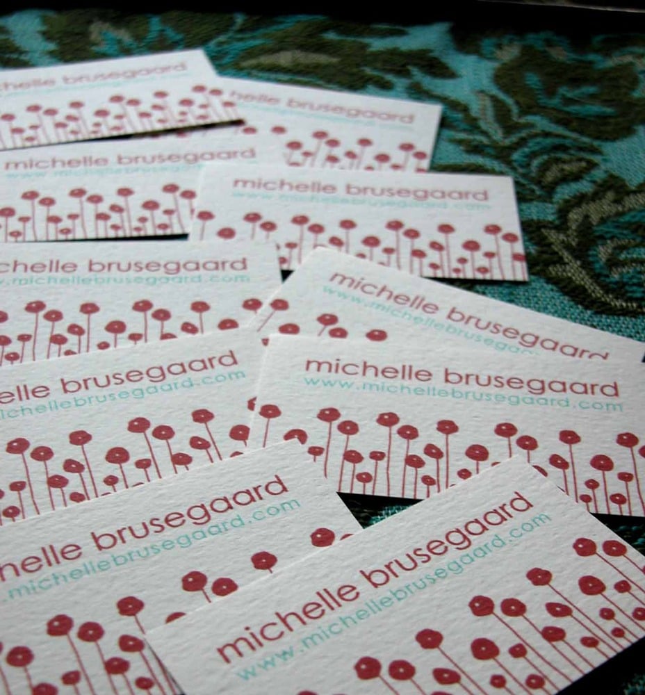Red Poppies Calling Cards-large