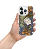 Image 23 of Art Nouveau Inspired Blue, Orange and White Boho Hippie Floral Sketch Clear Case for iPhone®