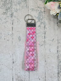 Image 1 of Pink Mermaid Wristlet Keychain