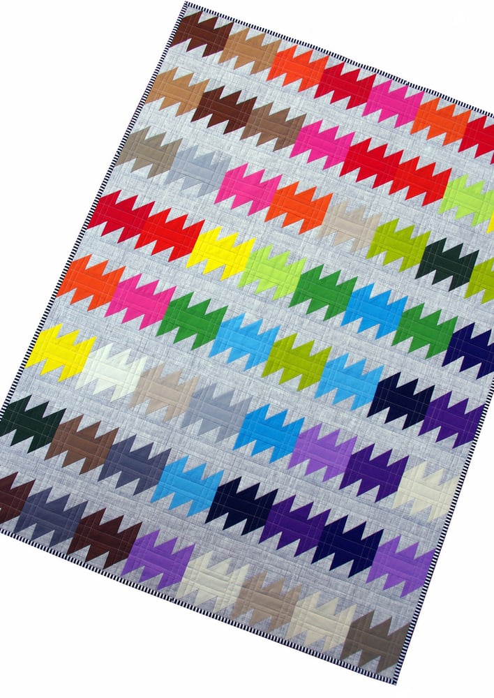 Image of The Rainbow Ripple Quilt Pattern (pdf file)