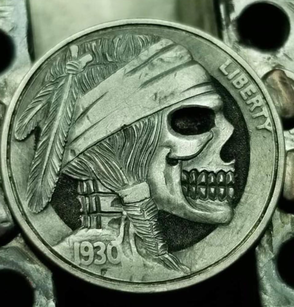 Image of Bandana Skull Nickel 