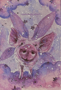 Image 2 of ‘Oink Fairy’ Original Painting