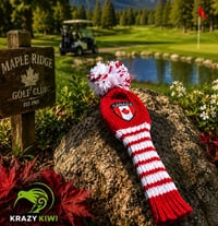 Image 3 of Canada Canuck custom Golf Club Cover hand knit logo  gift red white-bd750fe0