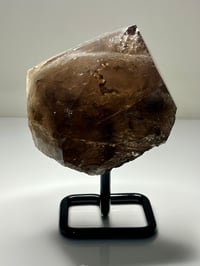 Image 3 of Smoky Quartz Natural Point With Rainbows On Stand | Brazil #2650