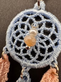 Image 2 of Pastel Pearl Mini Dreamcatcher Necklace