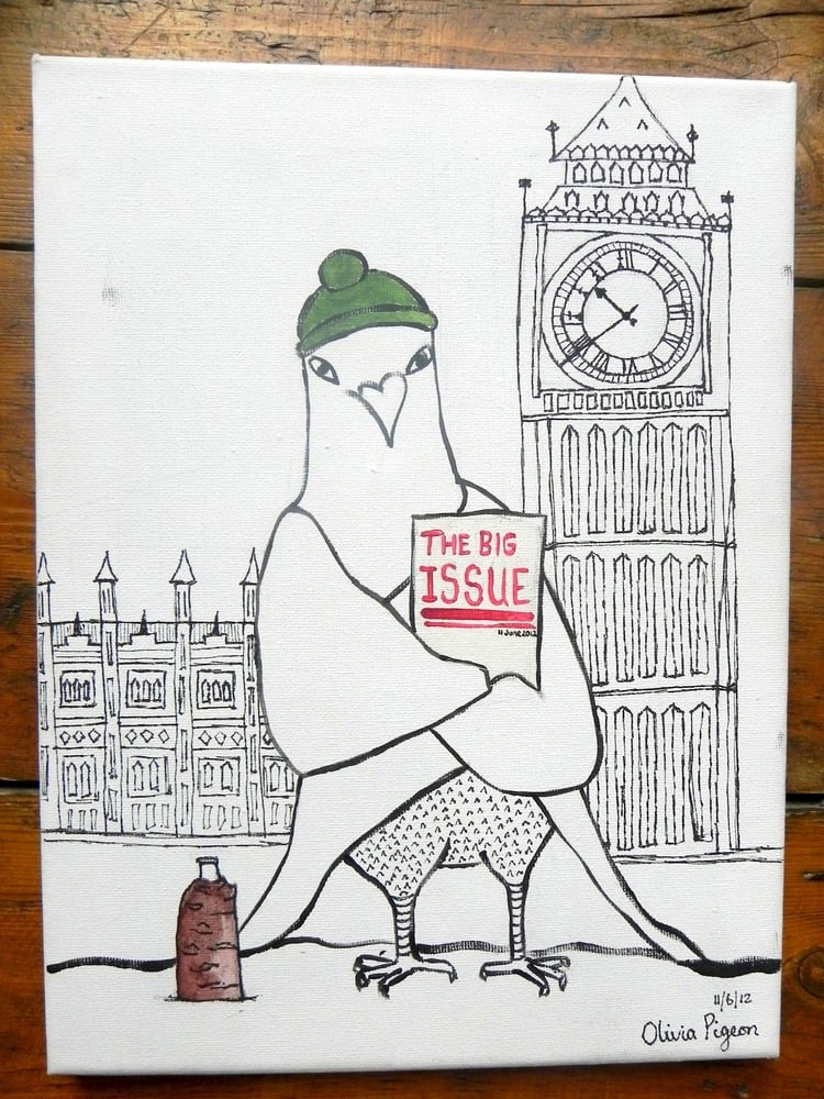 Image of "This Pigeon has Issues" Canvas Painting