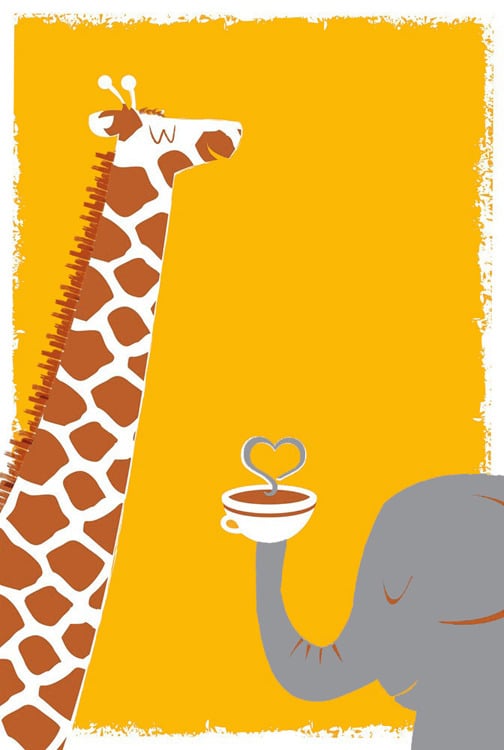Image of Coffee, Thee & Me Silkscreen Art Print