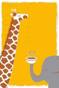 Image 1 of Coffee, Thee & Me Silkscreen Art Print