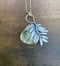 Image of Abstract Fern Moss Agate Draped Botanical Statement Pendant/Necklace (Chain Included)