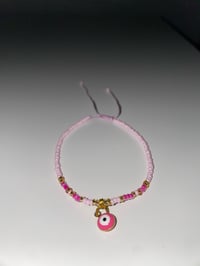 Image 1 of Pink Evil eye braclet