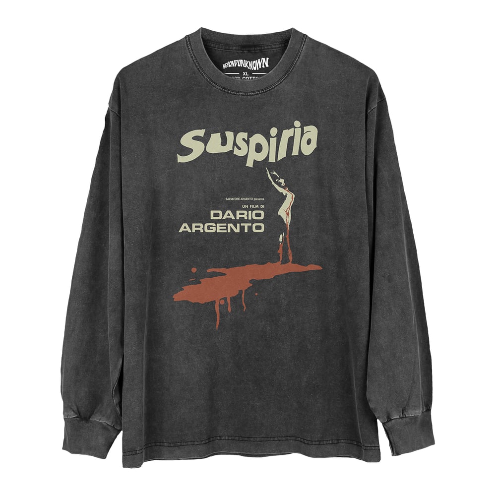 Suspiria Dario Argento Premium T-Shirt – Washed Black Unisex Horror Movie Tee for Men & Women