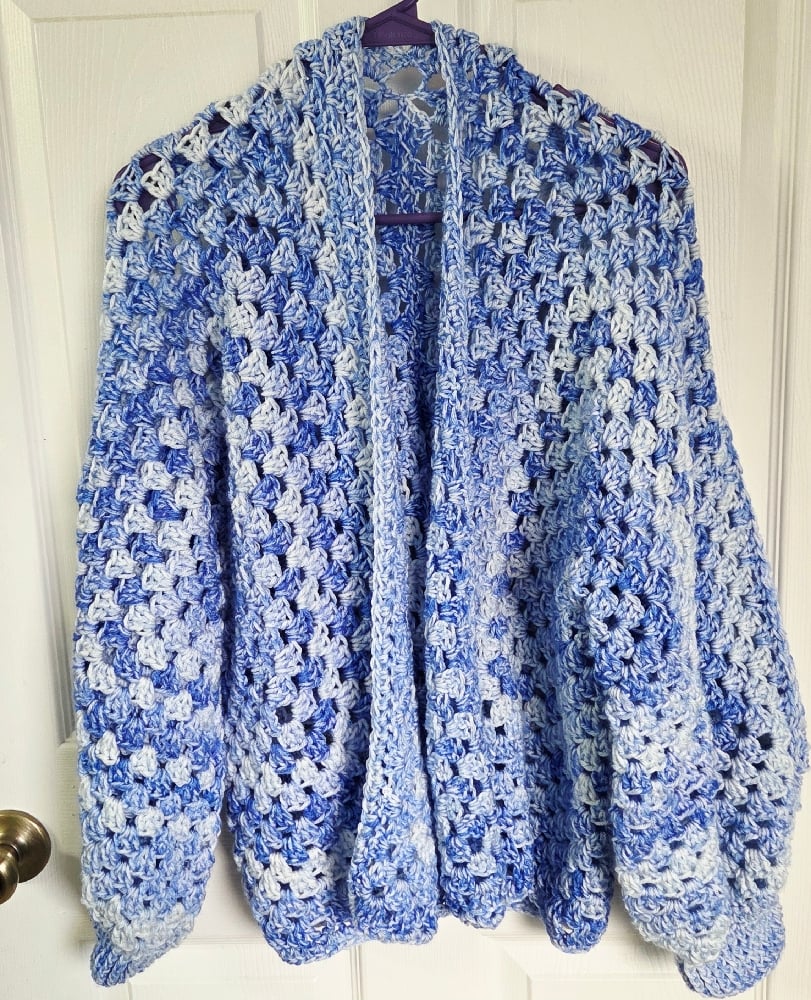 Image of Blue/White L/XL cardigan 