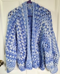 Blue/White L/XL cardigan 