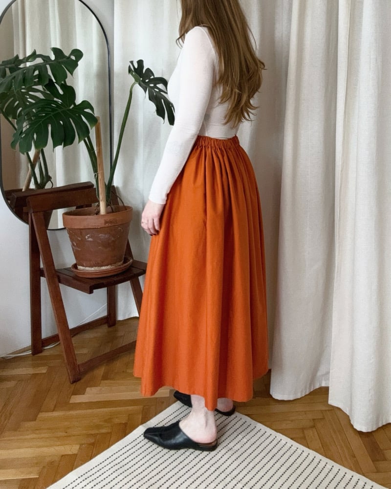 Image of n a n o v o  maxi volume basic skirt 001 / LIMITED TWO PIECES