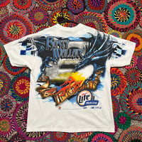 Image 2 of 90s Rusty Wallace "Track Slayer" Blue AOP Size Large 24.5x30.5 (Fits XL)