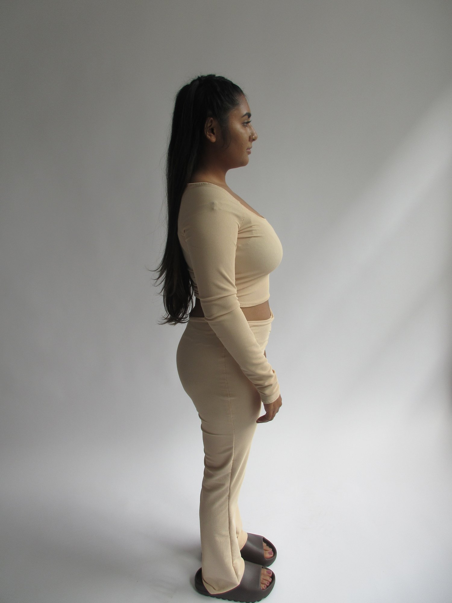 Image of BONE LONG SLEEVE TOP