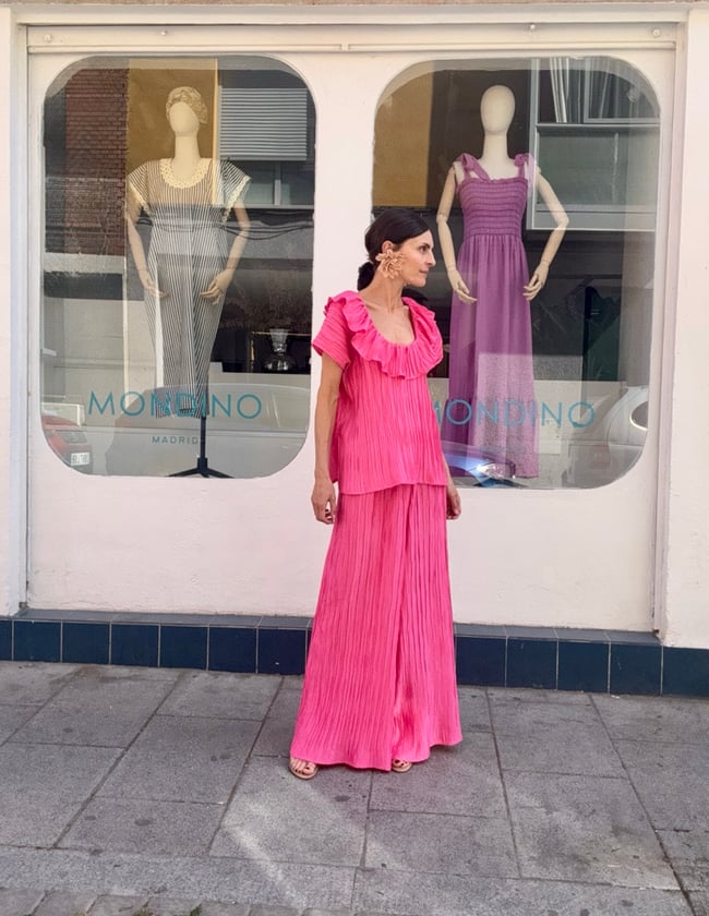 SORBET PINK HUIPIL WITH RUFFLE