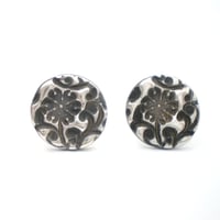 Image 2 of Orange Blossom Silver Round Earring