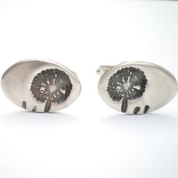 Image 2 of Silver Dandelion Wish Cufflinks