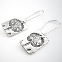 Image 3 of Silver Dandelion Wish Dangle Earrings