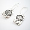 Silver Dandelion Wish Dangle Earrings
