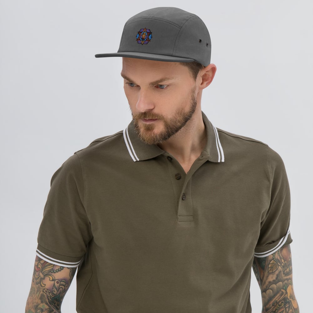 Embroidered Five Panel Cap