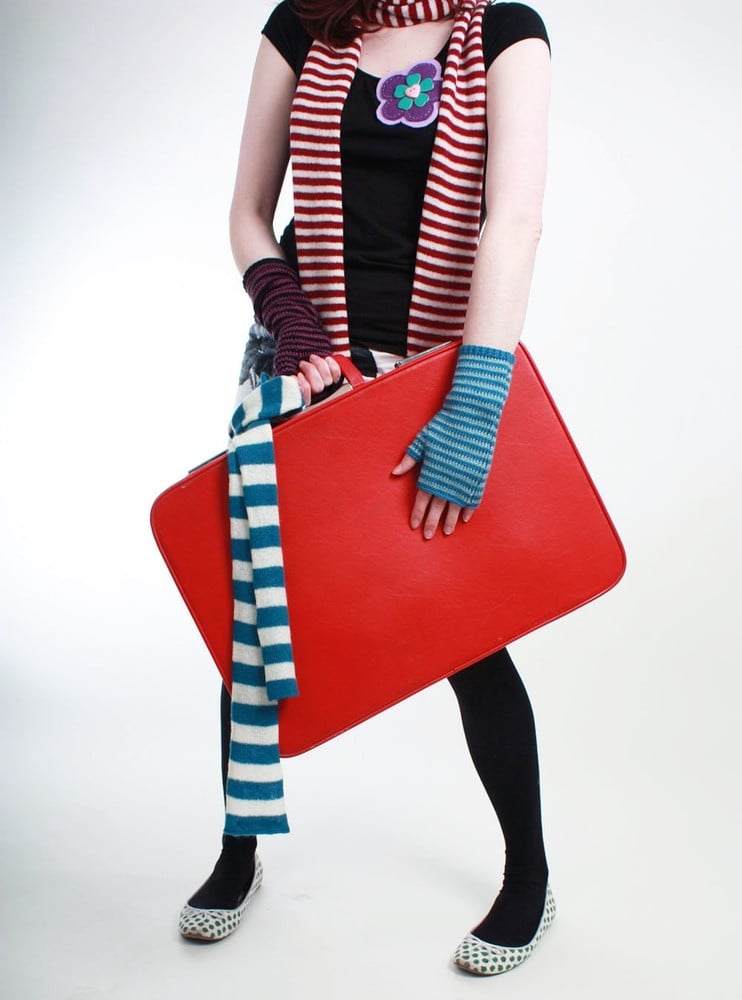 Image of Teal & White Stripe Scarf