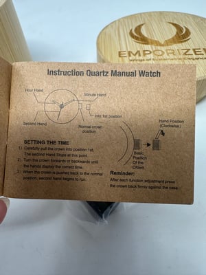 Image of Emporizen Vegvisir Wooden Watch Ancient Norse