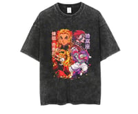 Demon Slayer vintage washed oversized t-shirt .1