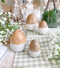 Image 1 of SALE! Wooden Standing Eggs ( Set of 2 or 4 )