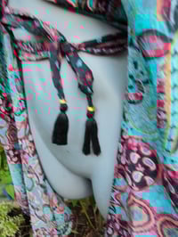 Image 6 of Pefkos co ord sarong set -red black