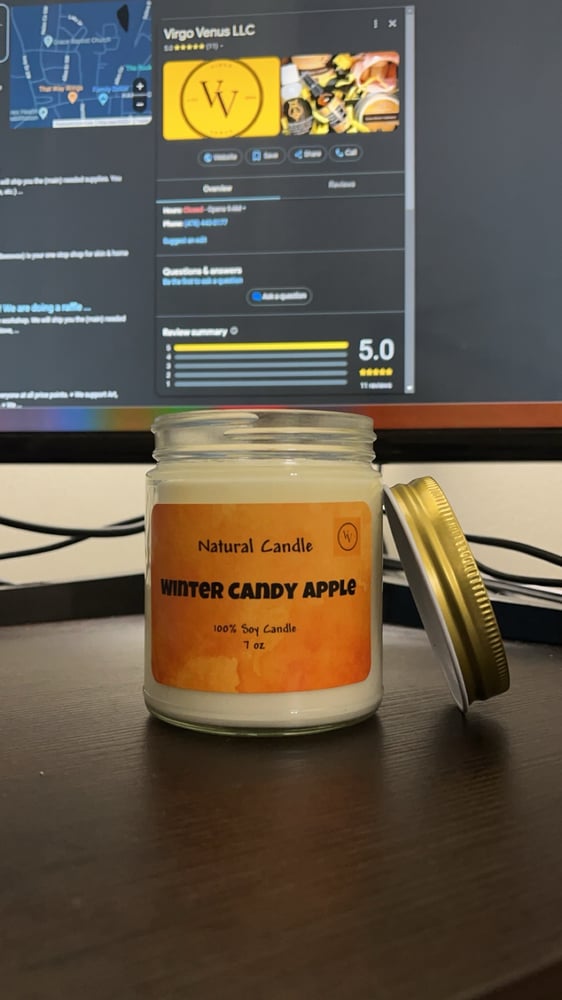 Image of 7oz Natural Soy Wax Candle