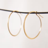 Image 1 of 14k Gold Whisper hoops