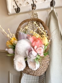 Image 2 of SALE! Display Bunny In Flower Basket