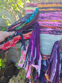 Image 5 of Frill Shopper with Bamboo Handles- stunning!! pink