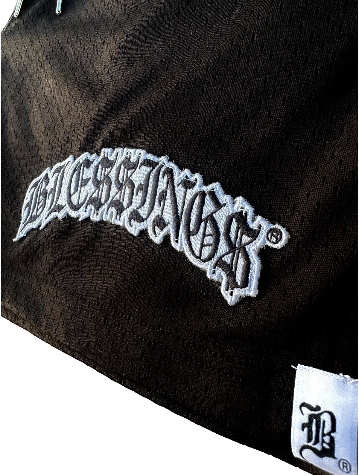 Image of BLE$$ING$®️                          500GSM BLACK MESH SHORTS 