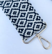 Image 2 of Black and White Geometric Woven Strap