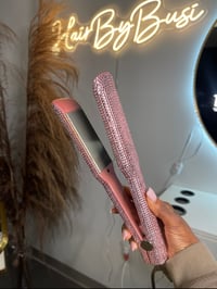 Image 3 of Pink rhinestone flat iron