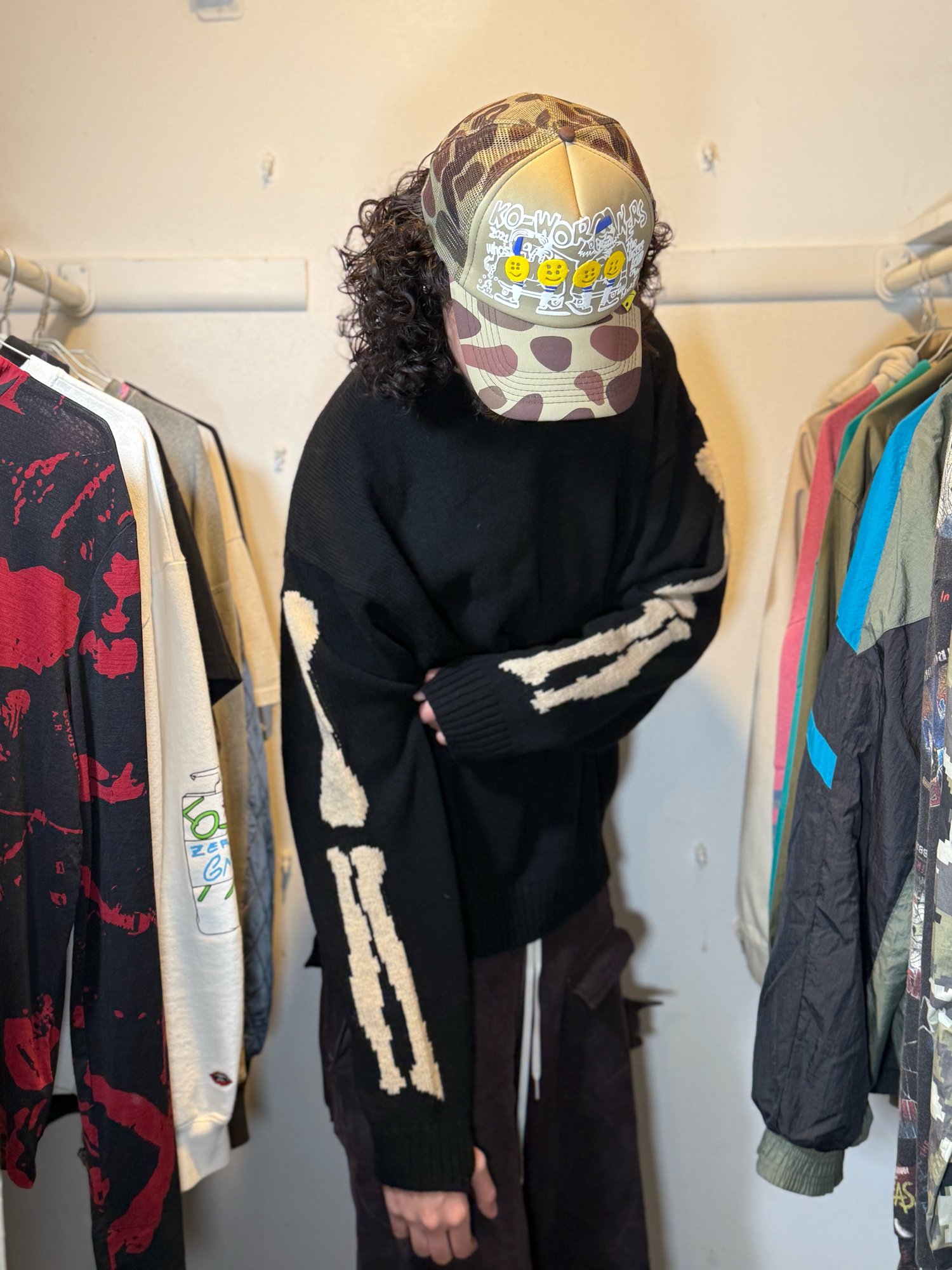Image of Kapital 5G Wool Bone Crew Sweater