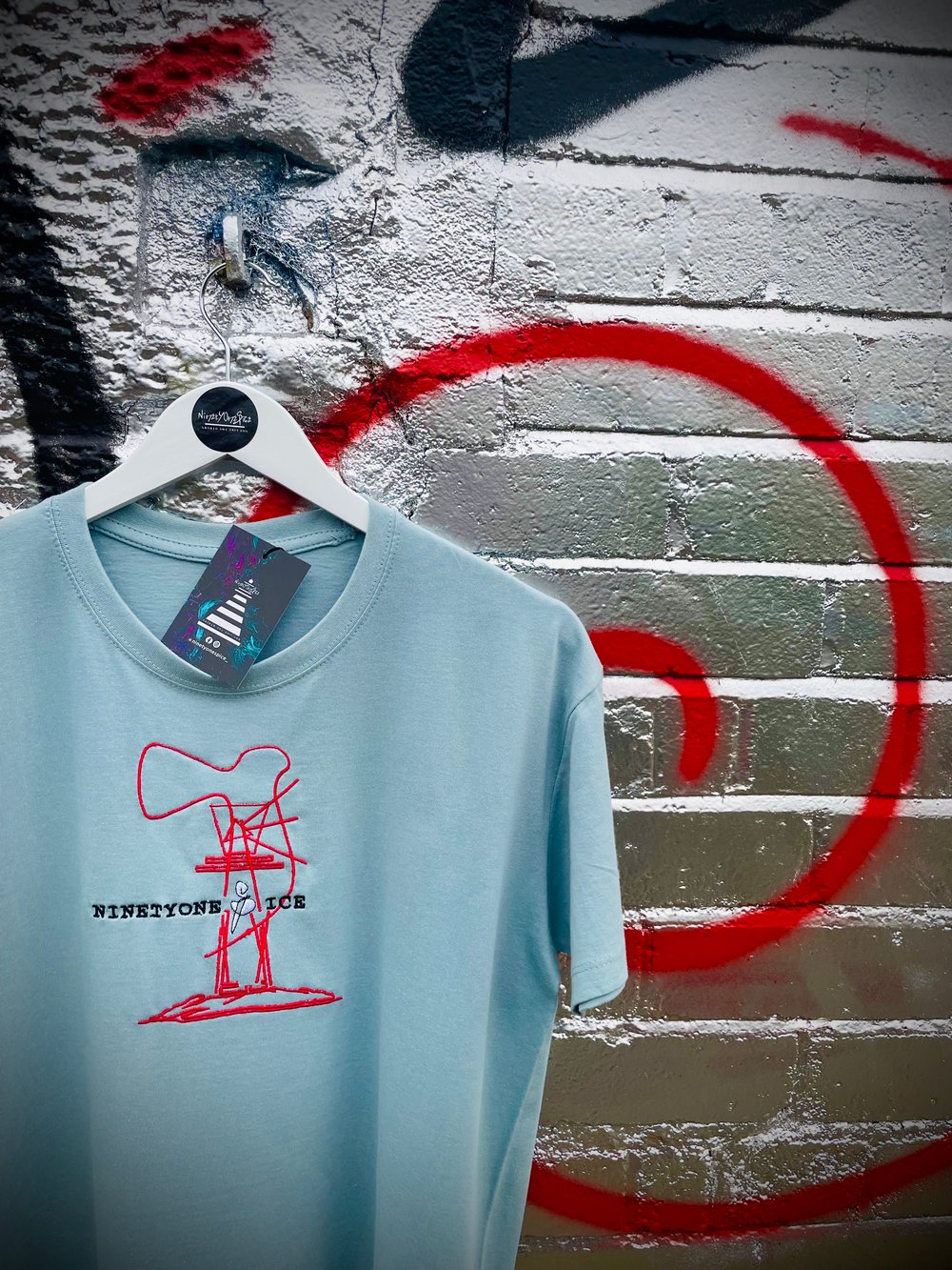Image of Ice Blue Lighthouse Sketch Tee