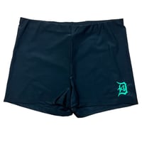 Image 1 of Women’s Biker SHORTS ONLY Green D4 Logo