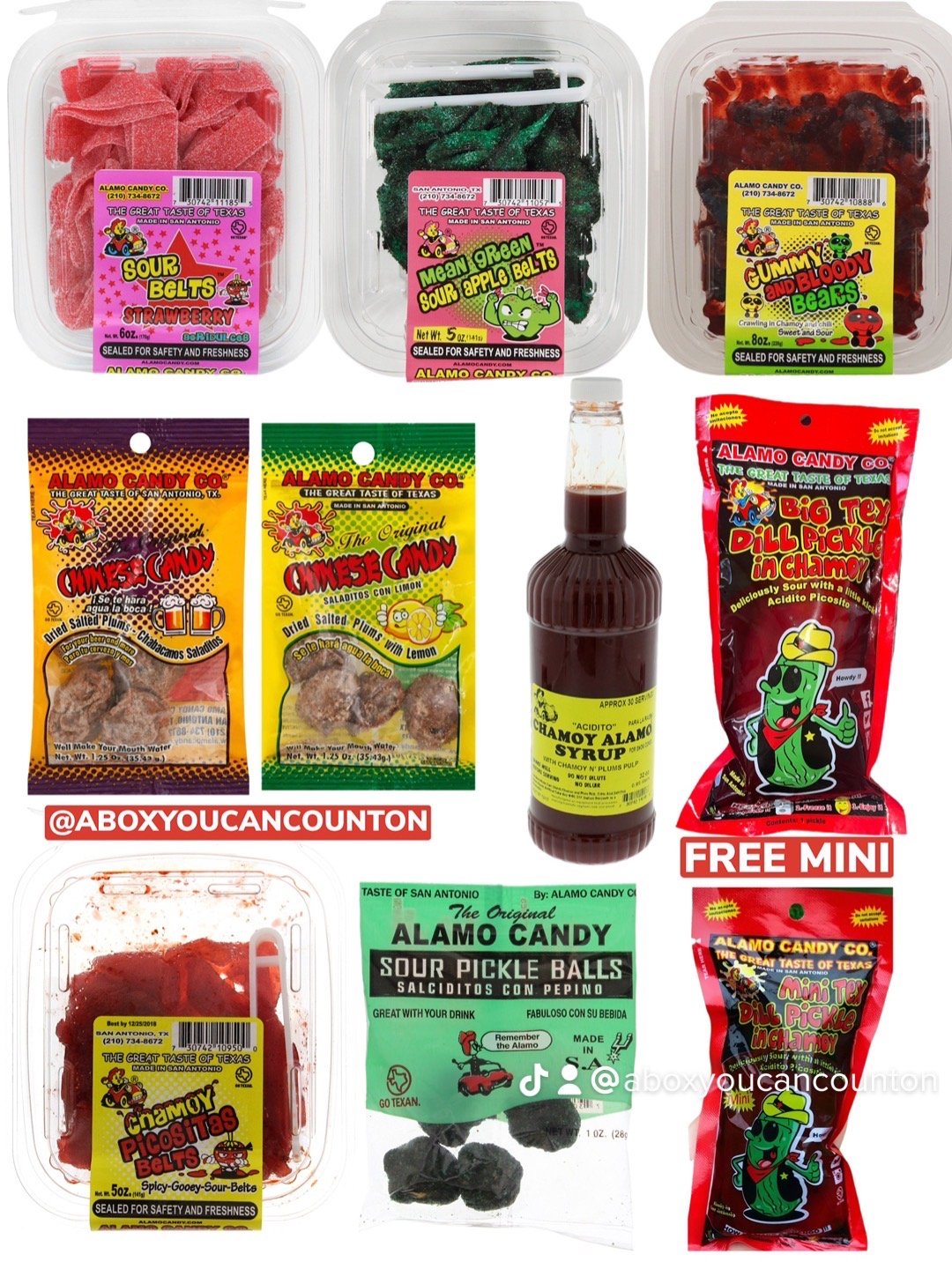 The Alamo Candy Co Kit Package Chamoy Pickle Kit with FREE MINI CHAMOY