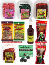 The Alamo Candy Co Kit Package Chamoy Pickle Kit with FREE MINI CHAMOY PICKLE