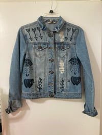 Image 1 of ‘The Triumph of Love’ Upcycled Blue Denim Jacket